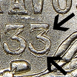 KM 438 1933 3 over 3 detail