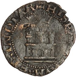 KM uncat 2 Maravedís 1542 reverse