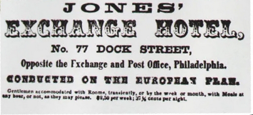 Exchange Hotel advert