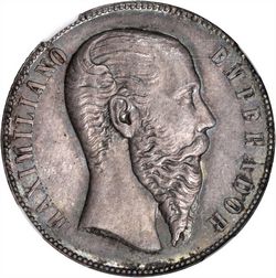 1866 Maximilian 50c Mo obverse