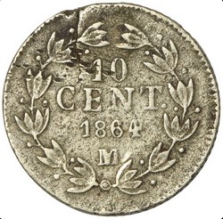 Maximilian 10c counterfeit reverse