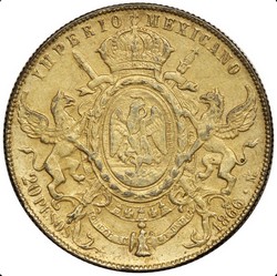 Maximilian 20 counterfeit 1 reverse
