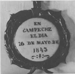 Campeche medal reverse
