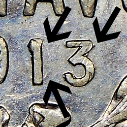 KM 445 1913 13 over 07 detail