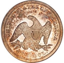 1851 Seated Liberty Silver Dollar reverse