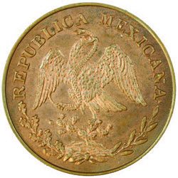 1836 Soho Mint ¼ real obverse