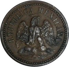 KM 391.7 1872 Oaxaca 1c reverse