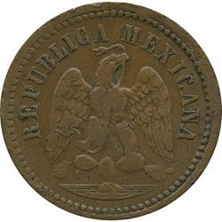 KM 391.7 1872 Oaxaca 1c reverse