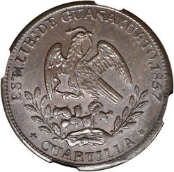 KM 352 ¼r 1857 Guanajuato reverse